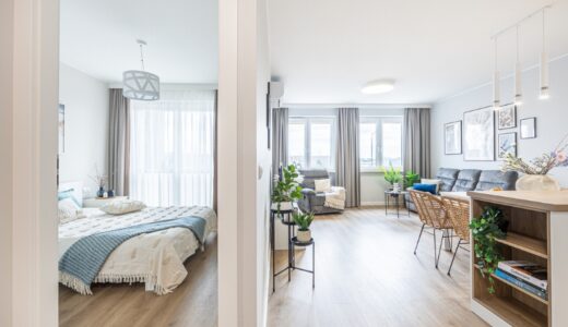 Home Staging widok na salon i sypialnie